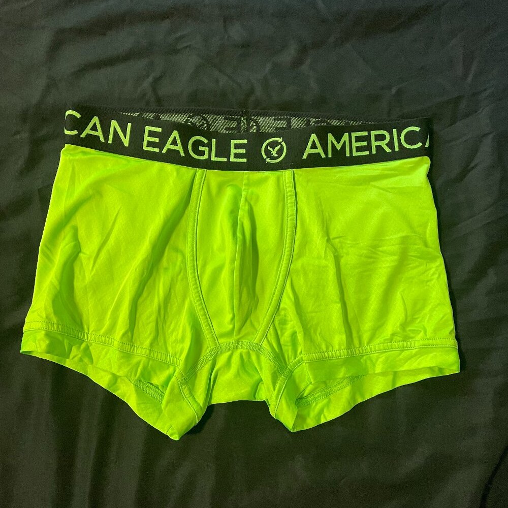 American Eagle Men's Vintage Boxer Brief Trunk Fluorescent Green - Size Small